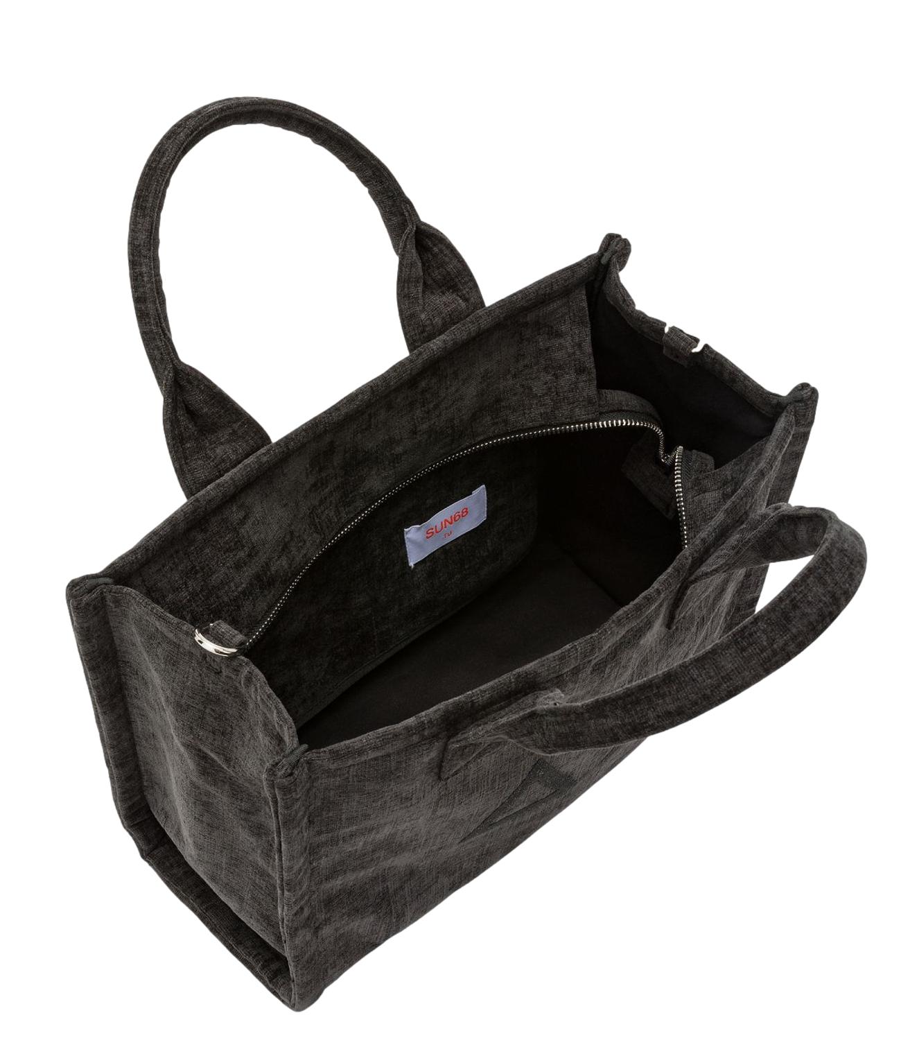 Sun68 Borsa CALI MIDI BACK VELVET Nero Donna