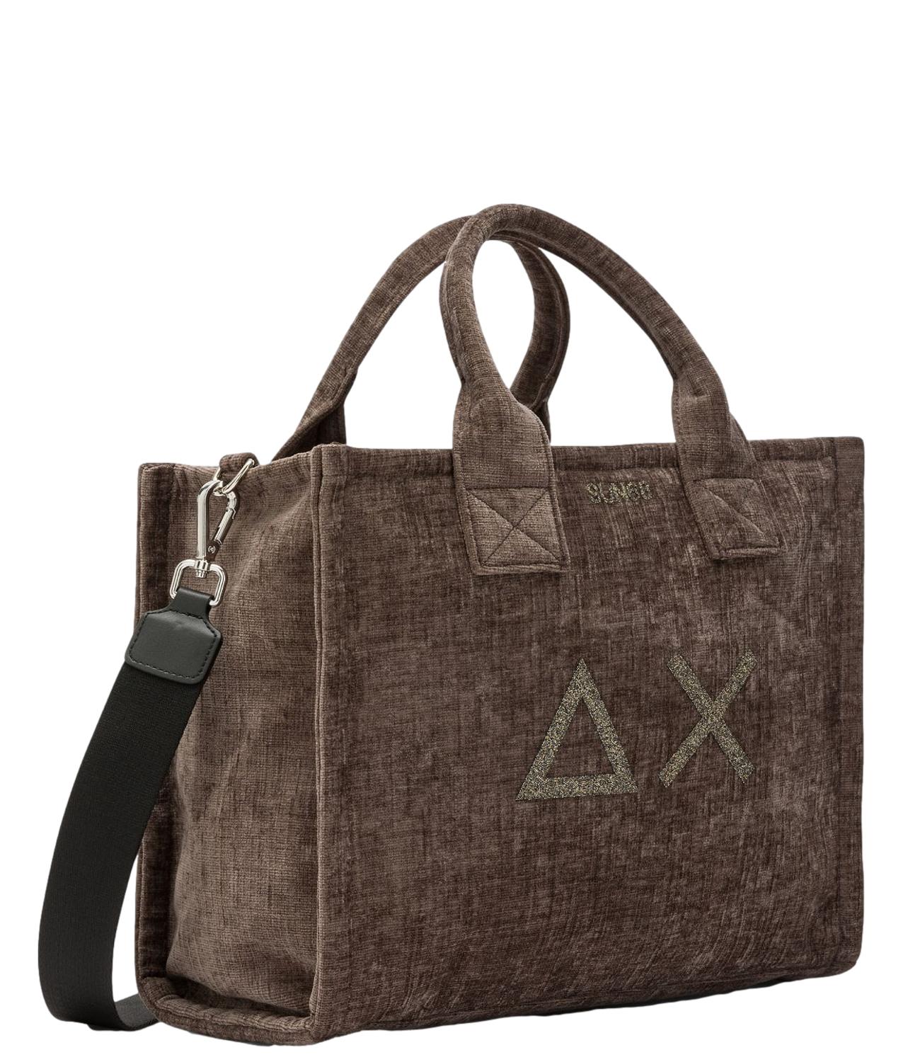 Sun68 Borsa CALI MIDI BACK VELVET Fango Donna