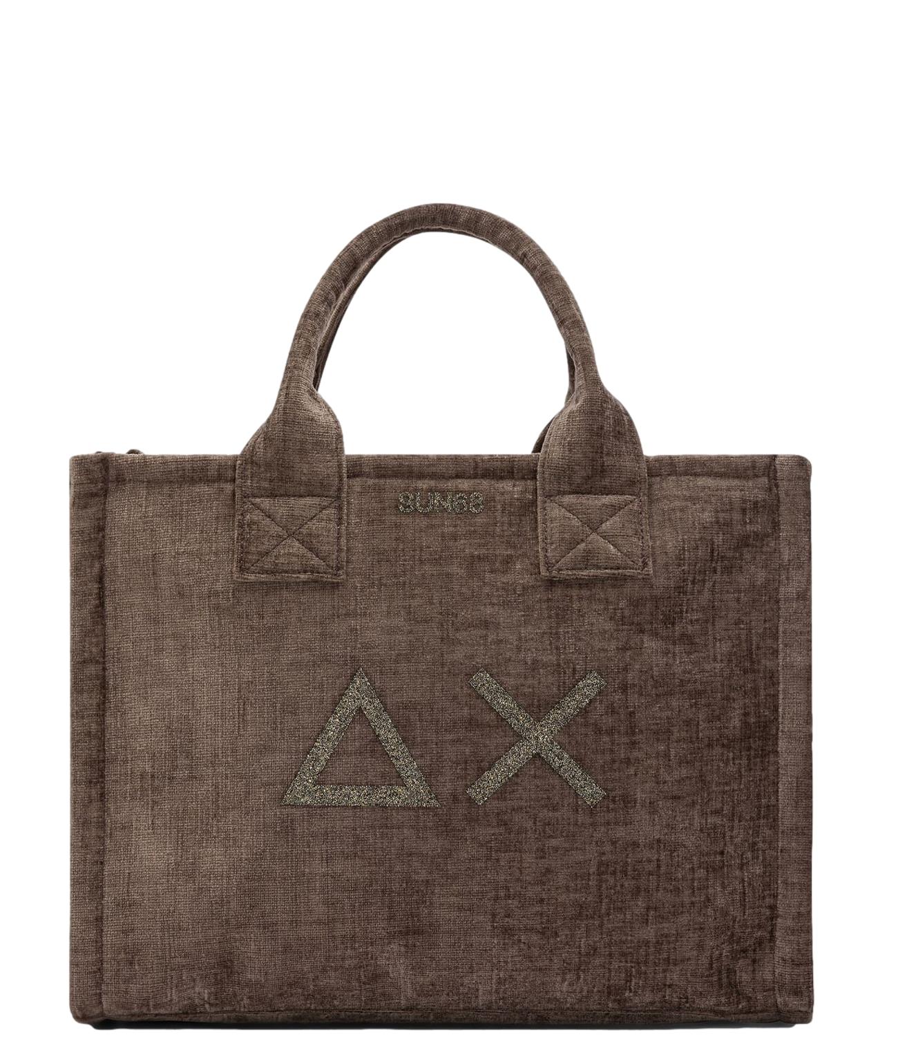 Sun68 Borsa CALI MIDI BACK VELVET Fango Donna