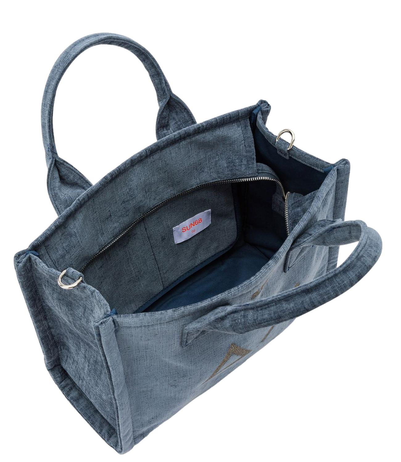 Sun68 Borsa CALI MIDI BACK VELVET Avio Donna