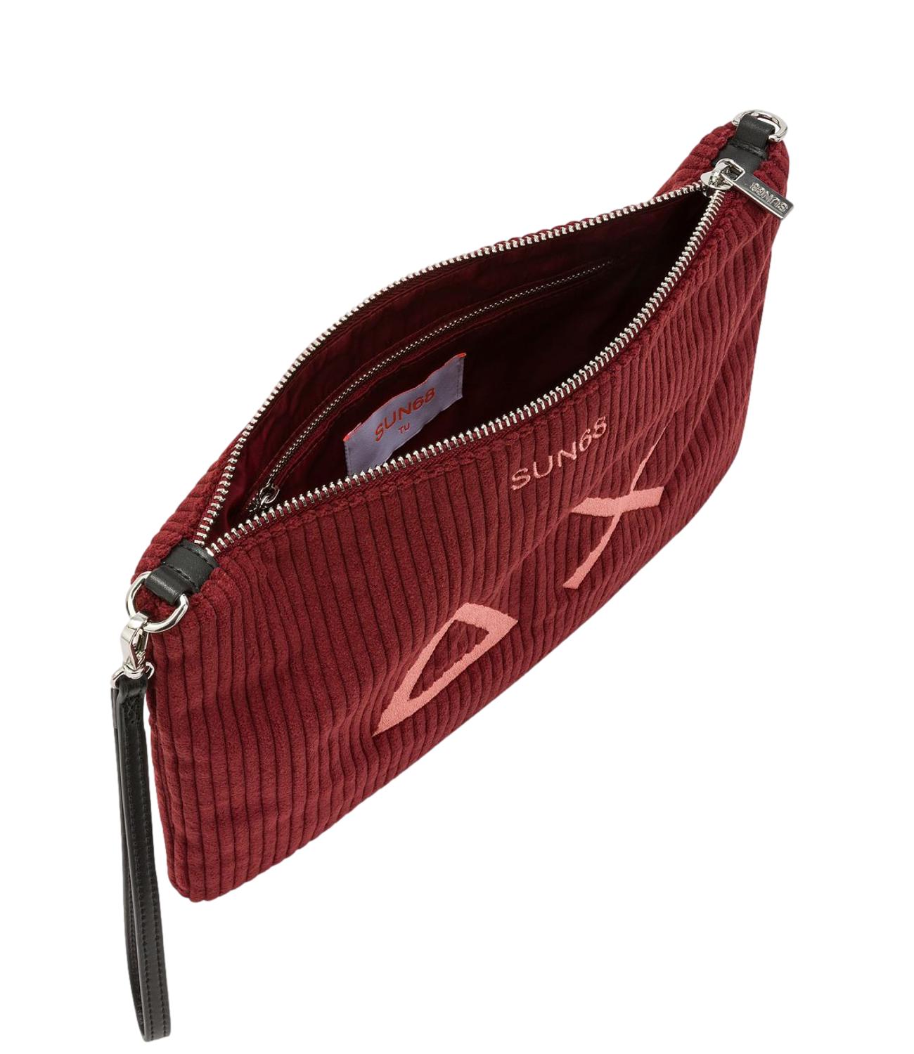 Sun68 Pochette CORDUROY Bordeaux Donna