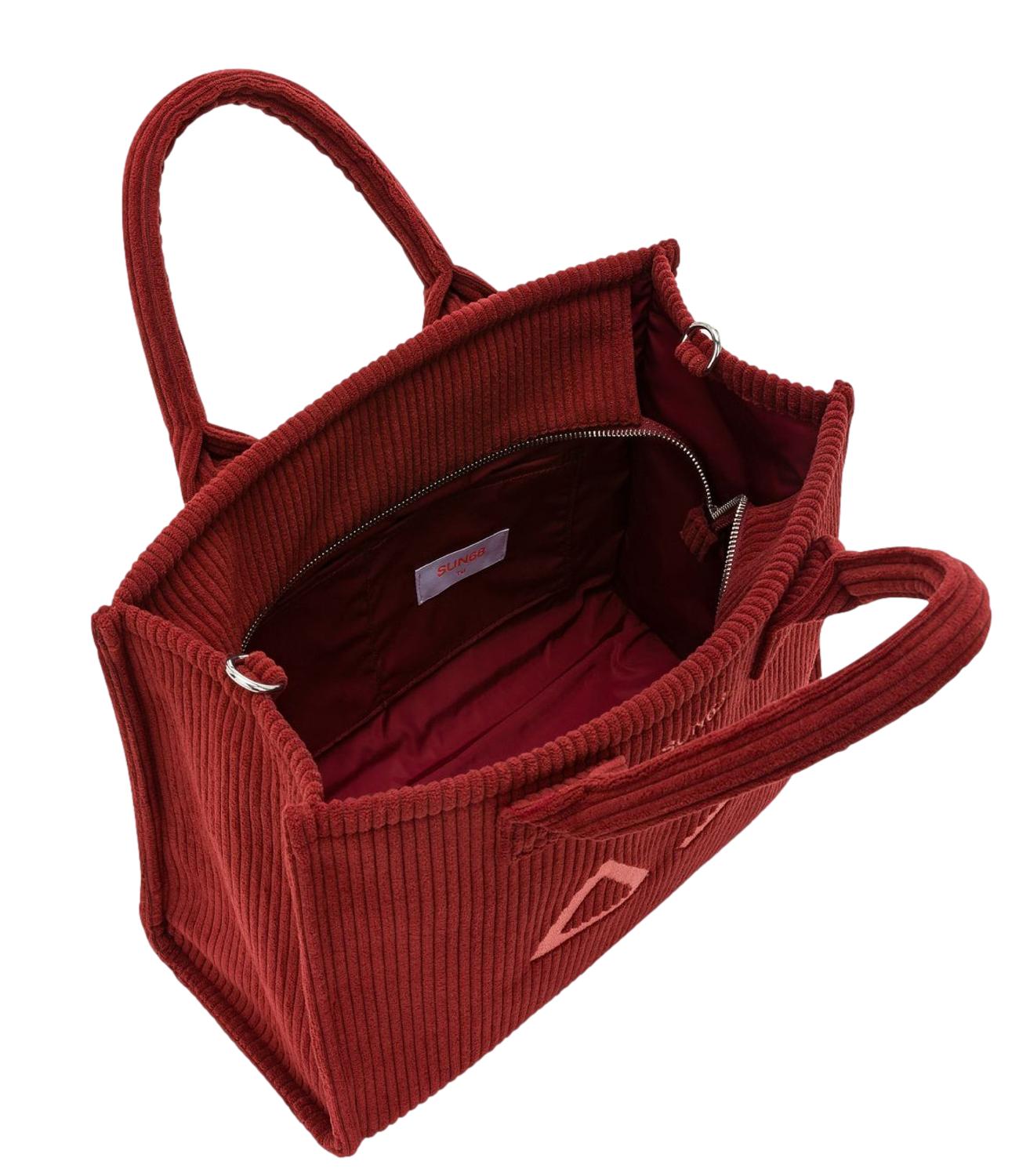 Sun68 CALI MIDI BAG CORDUROY Bordeaux Donna