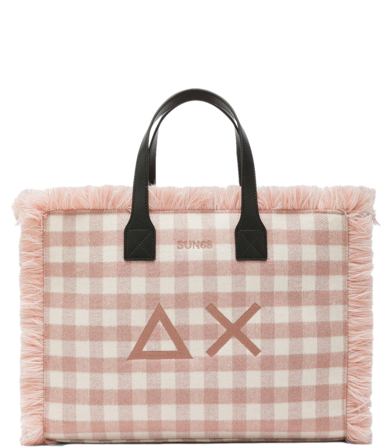 Sun68 CALI MIDI BAG TARTAN Rosa Donna