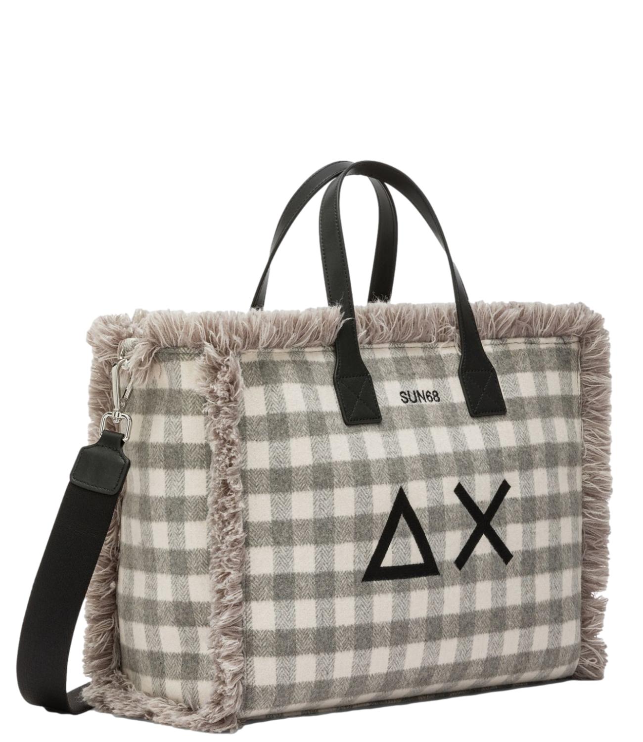 Sun68 CALI MIDI BAG TARTAN Grigio Medio