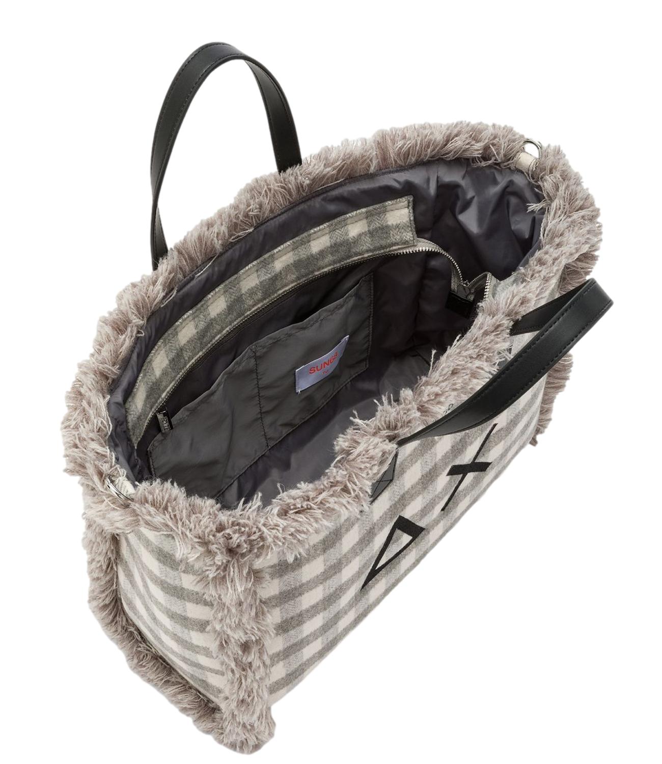 Sun68 CALI MIDI BAG TARTAN Grigio Medio