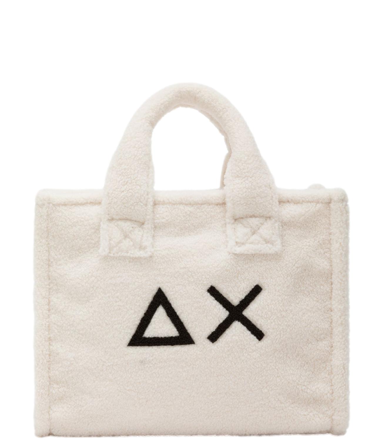 Sun68 CALI MIDI BAG TEDDY Bianco Panna Donna