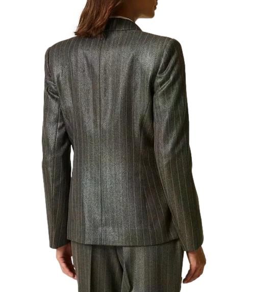 Actitude Twinset Blazer da Donna - Antracite Spalmato - 262ap2433