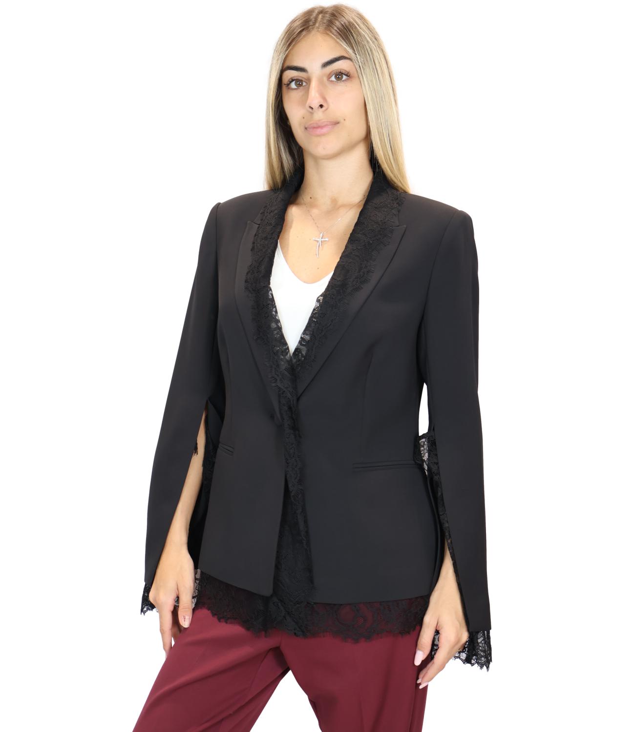 Actitude Twinset Blazer da Donna - Nero - 262at2070