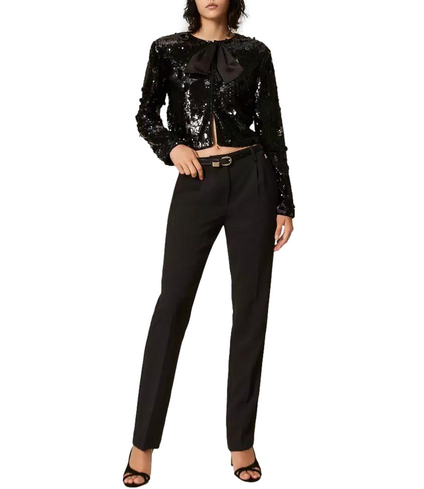 Actitude Twinset Pantalone da Donna - Nero - 262at2072