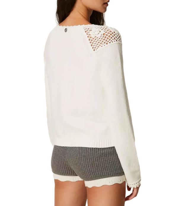 Actitude Twinset Maglia da Donna - Neve - 262at3090