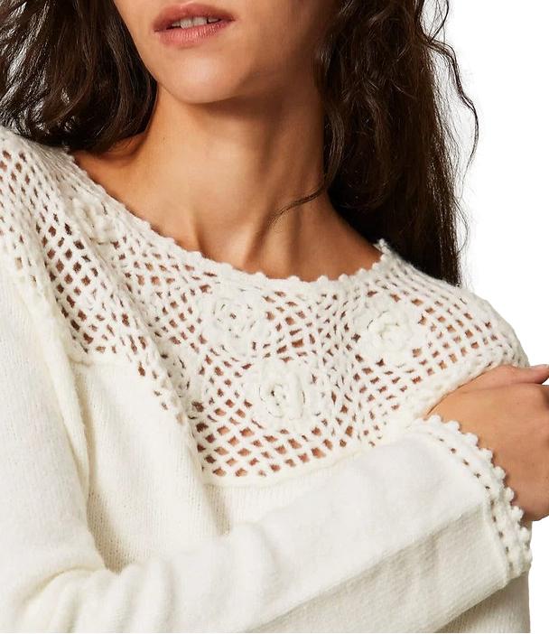Actitude Twinset Maglia da Donna - Neve - 262at3090
