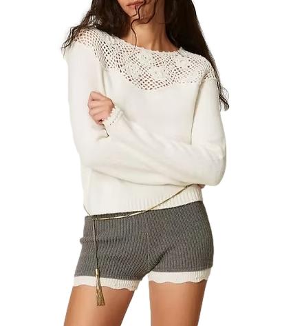 Actitude Twinset Maglia da Donna - Neve - 262at3090