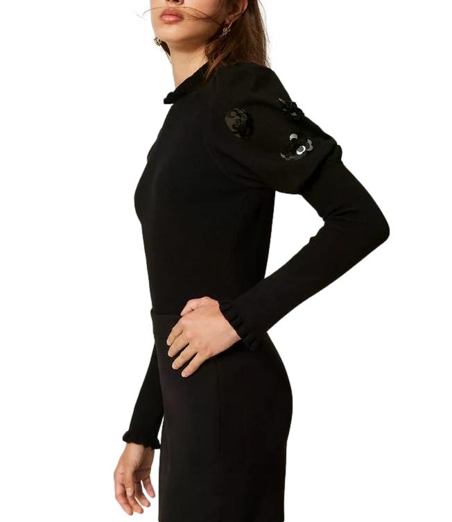 Actitude Twinset Maglia da Donna - Nero - 262at3105