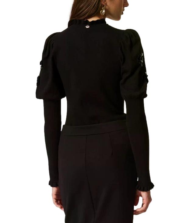 Actitude Twinset Maglia da Donna - Nero - 262at3105