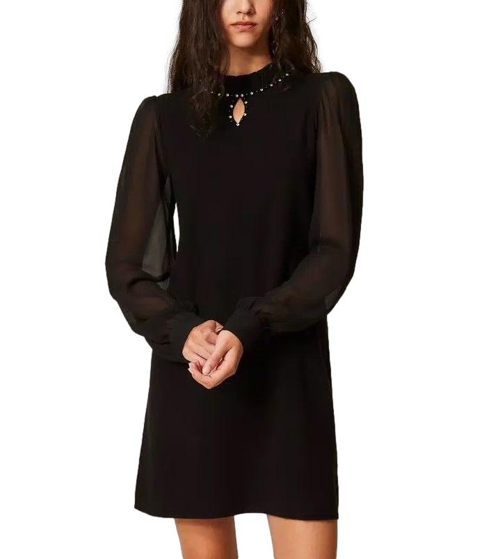 Actitude Twinset Abito da Donna - Nero - 262at3111