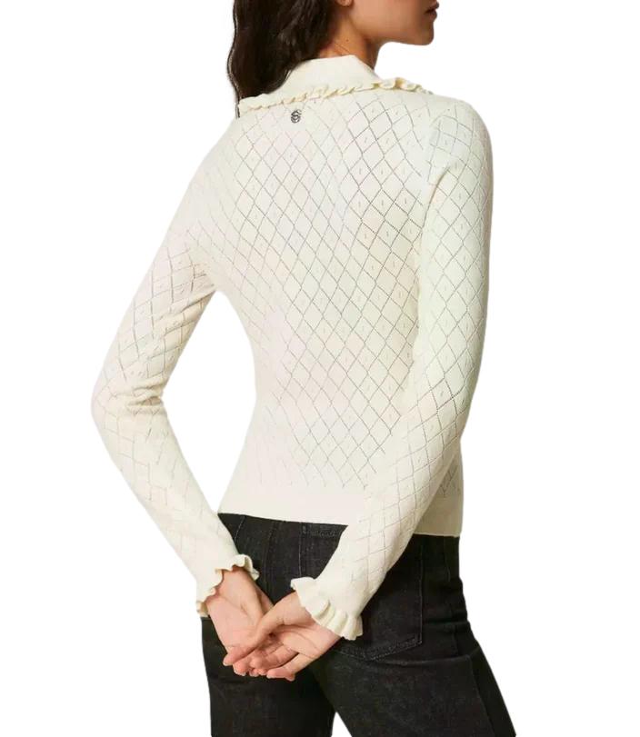 Actitude Twinset Polo da Donna - Neve - 262at3113