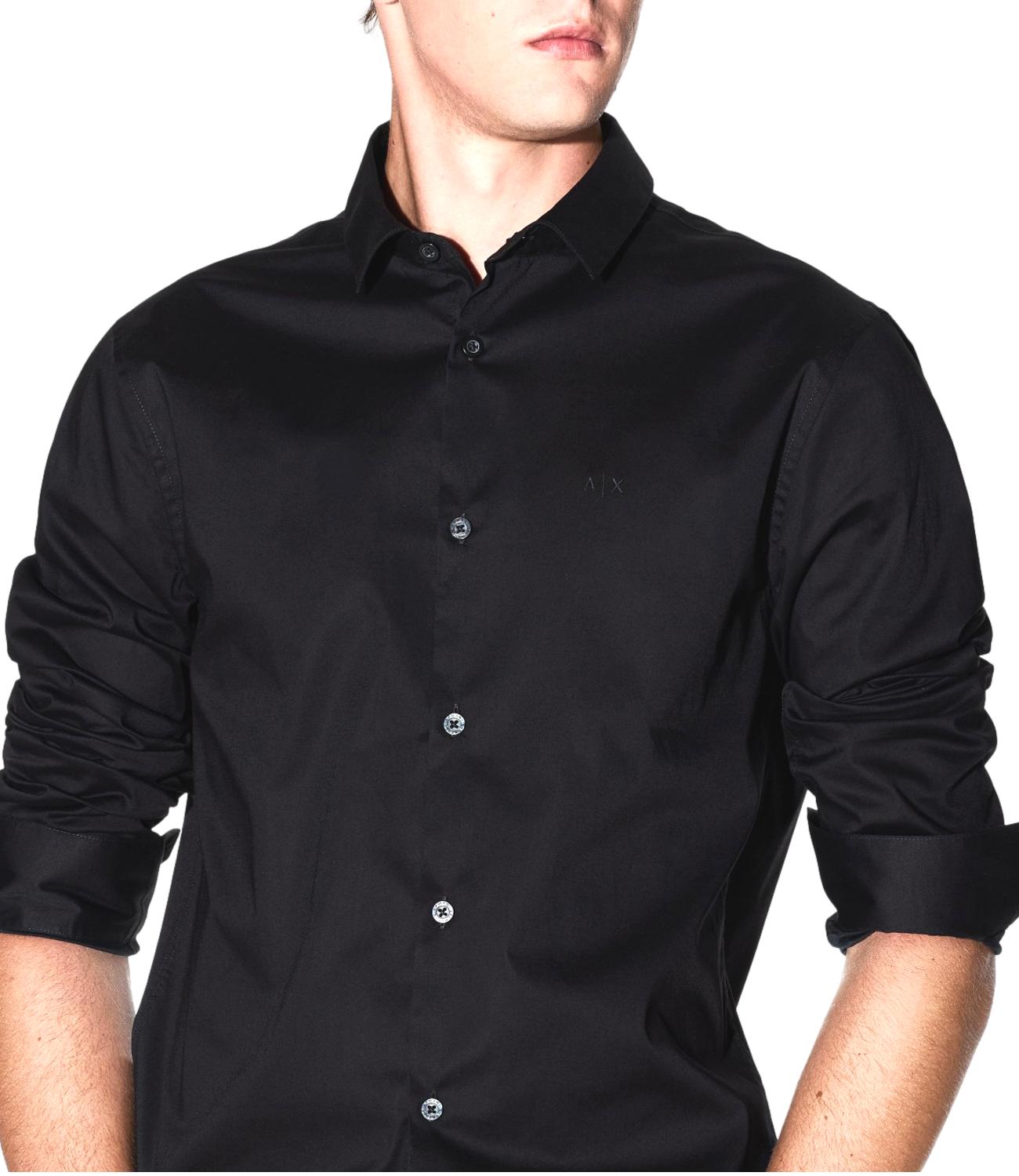 Armani Exchange Camicia da Uomo - Black - 8nzc31zn28z