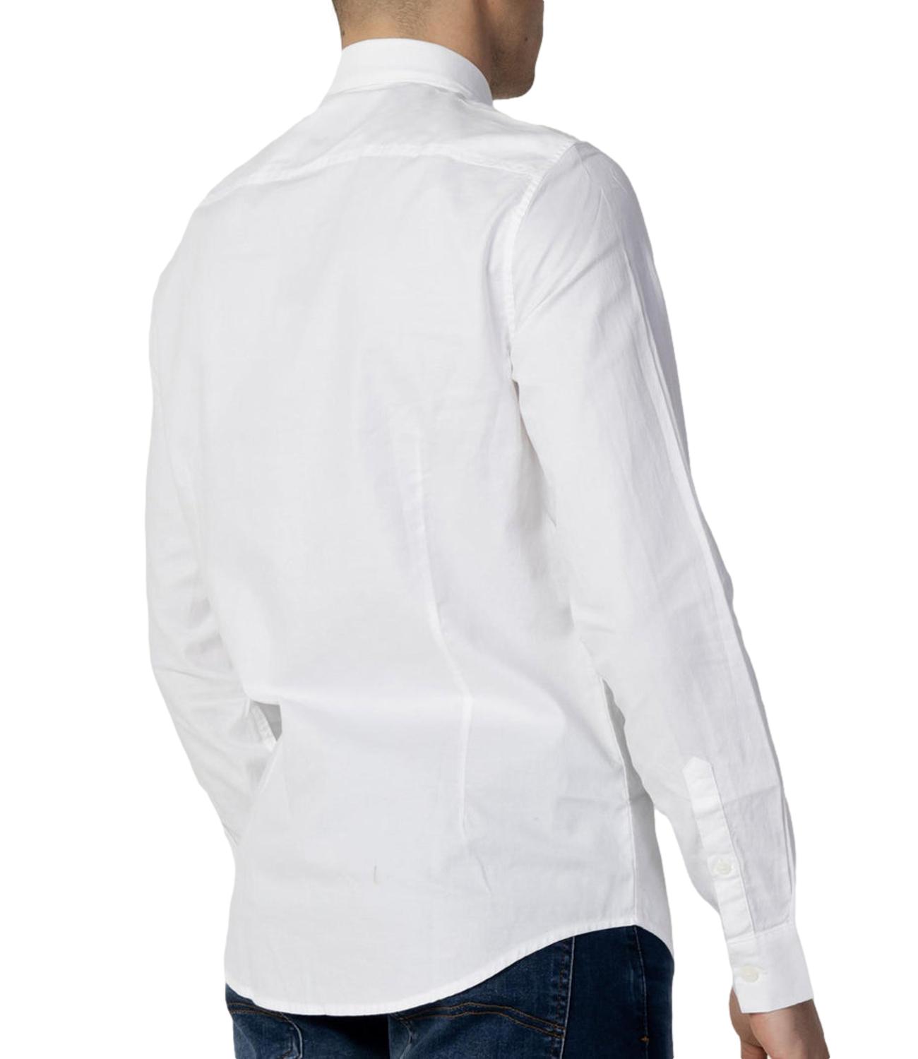 Armani Exchange Camicia da Uomo - White Oxford/7blue/w - 8nzcgbz8anz
