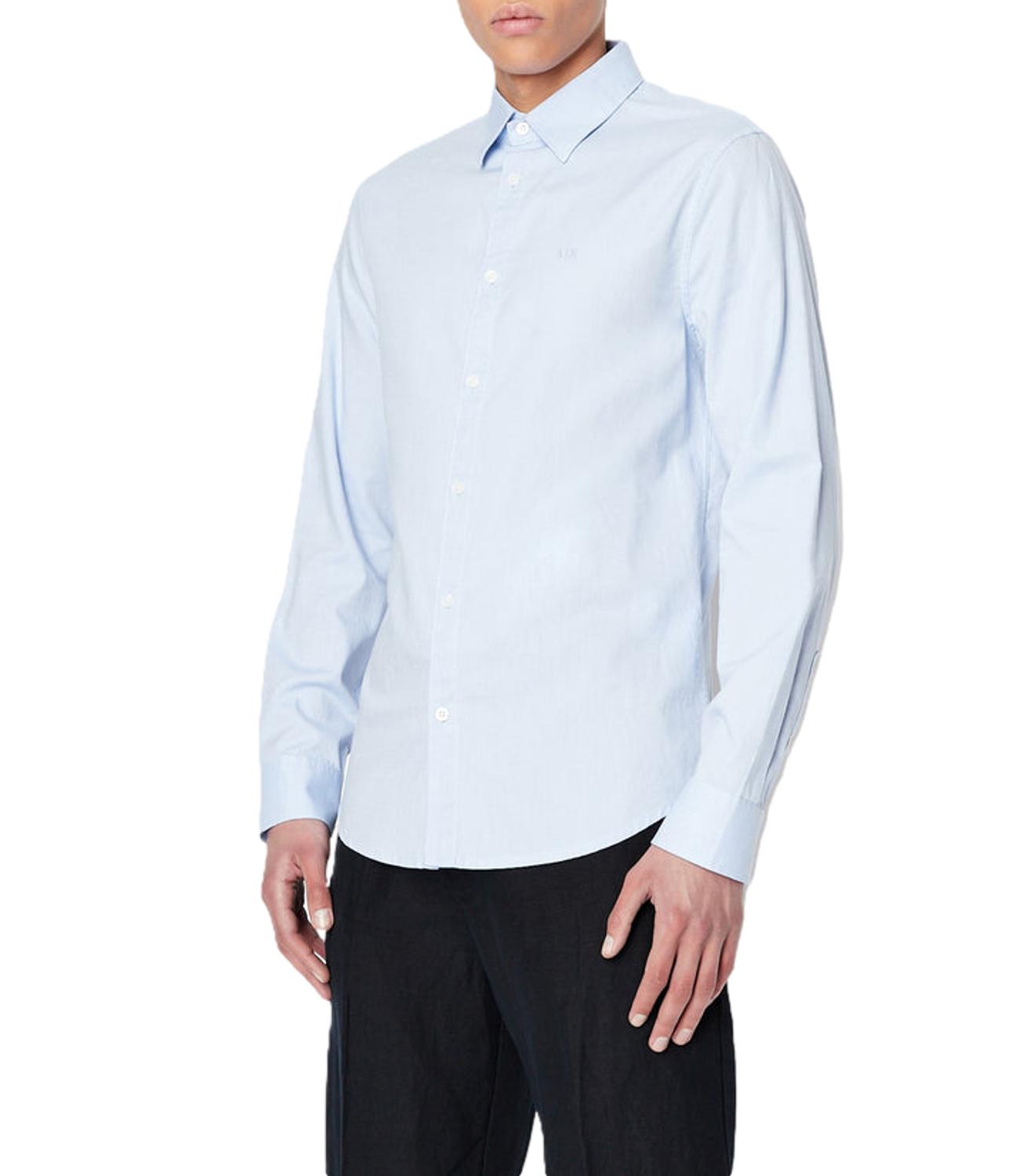 Armani Exchange Camicia da Uomo - Light Blue Oxford/7b - 8nzcgbz8anz
