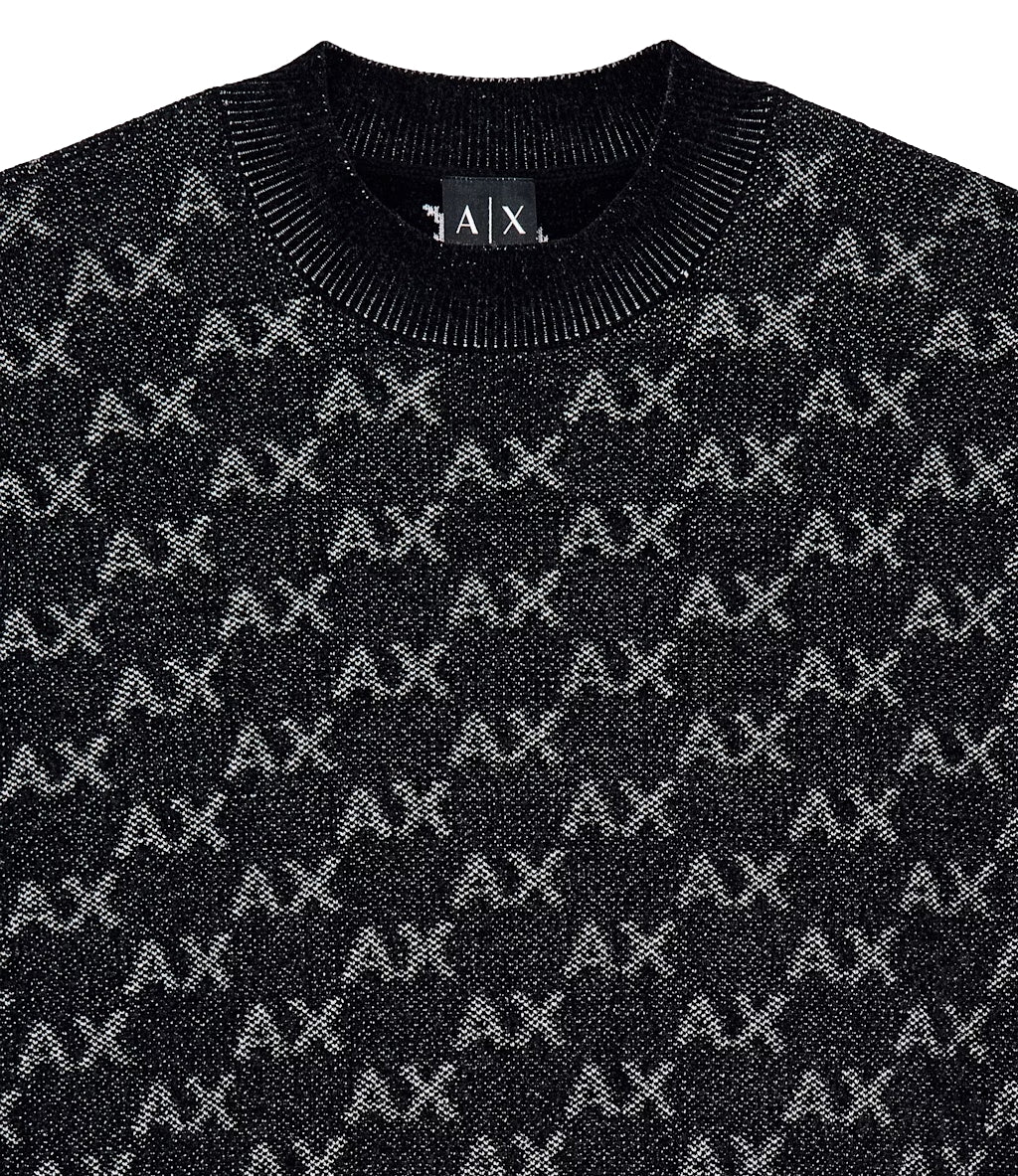 Armani Exchange Pullover da Uomo - Black/alloy Ax Small - Xm002992af16916