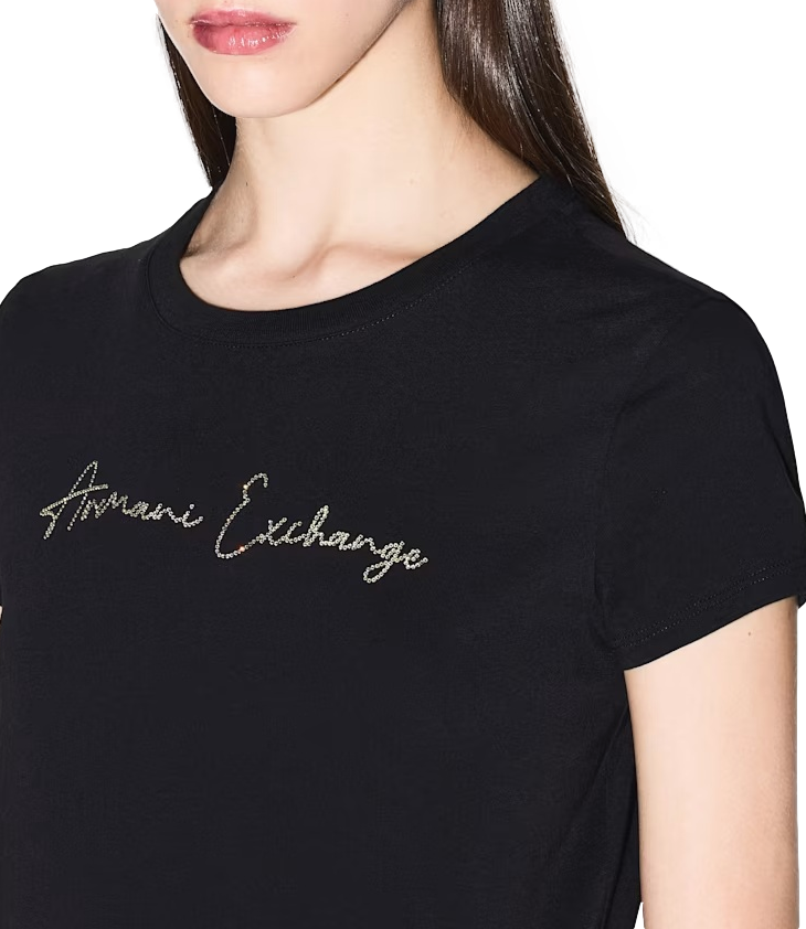 Armani Exchange T-Shirt da Donna - Black / Gold - Xw001457af10356