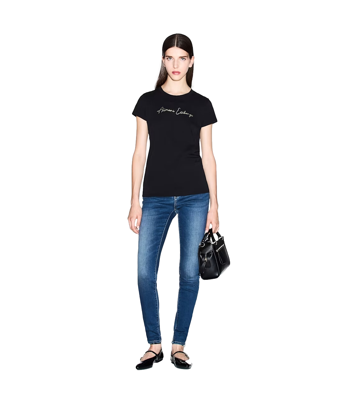 Armani Exchange T-Shirt da Donna - Black / Gold - Xw001457af10356