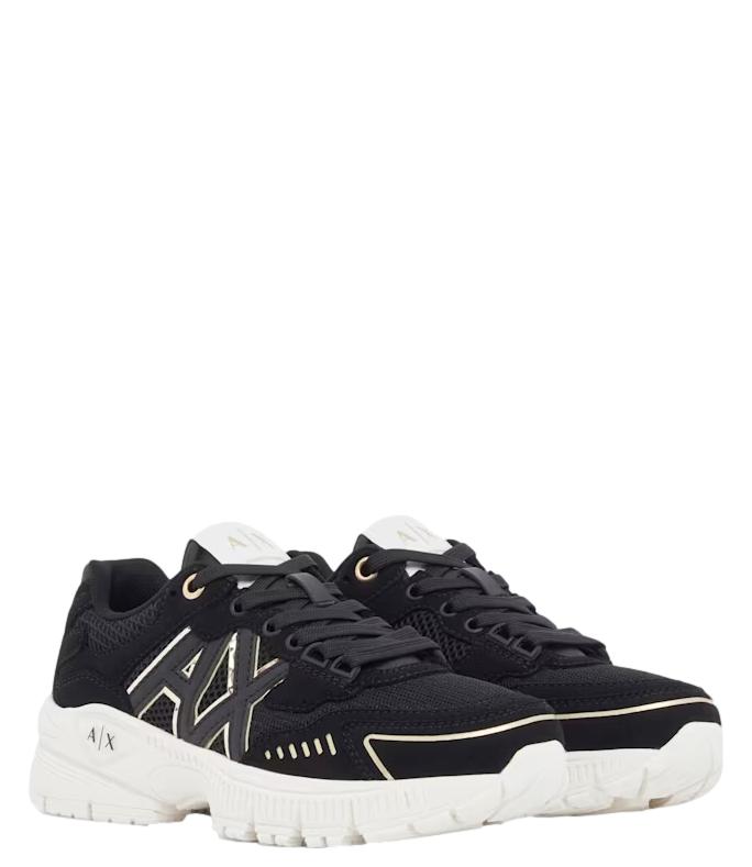 Armani Exchange Sneakers da Donna - Black Pale Gold - Xw002153 Af22757