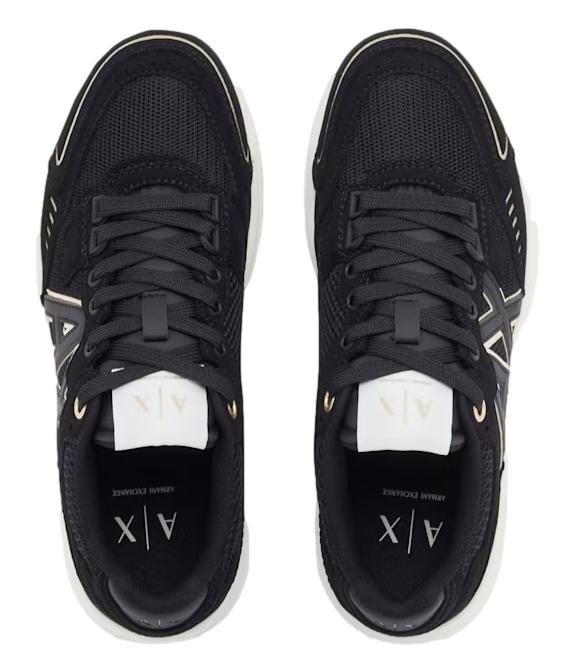 Armani Exchange Sneakers da Donna - Black Pale Gold - Xw002153 Af22757