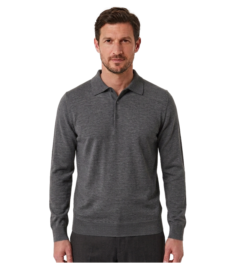 At.p.co Polo da Uomo - Grigio Melange - A334raw2hero