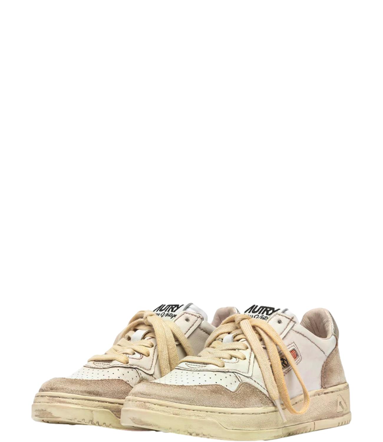 Autry Sneakers da Donna - Leat/suede Wht/gold - Aulw Ls75