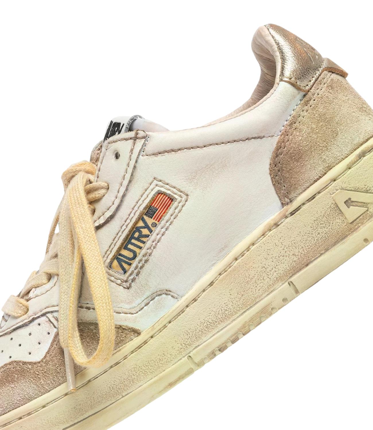 Autry Sneakers da Donna - Leat/suede Wht/gold - Aulw Ls75