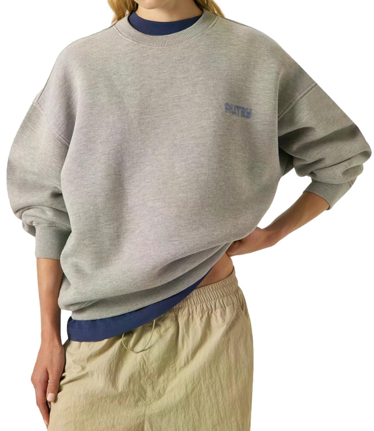 Felpa Autry girocollo uomo grigio melange