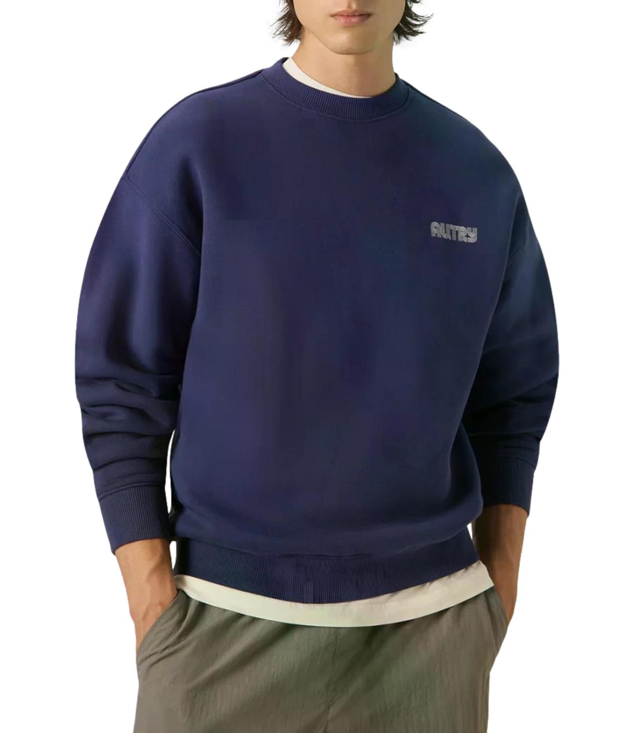 Felpa Autry girocollo uomo blu