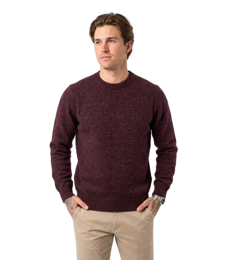 Bl'ker Pullover da Uomo - Bordeaux - Blkm W9001