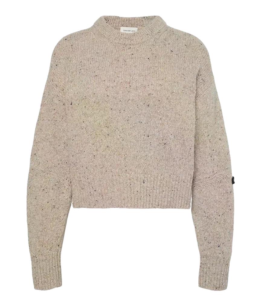 Calvin Klein Pullover da Donna - Oatmeal - Lv047h332g
