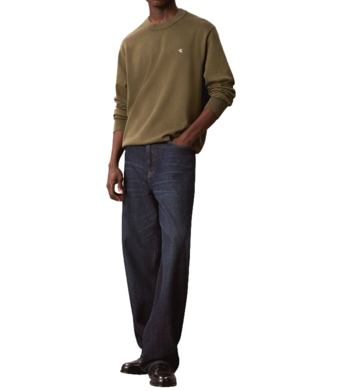 Calvin Klein Pullover da Uomo - Olive Night - Lv04rh325g