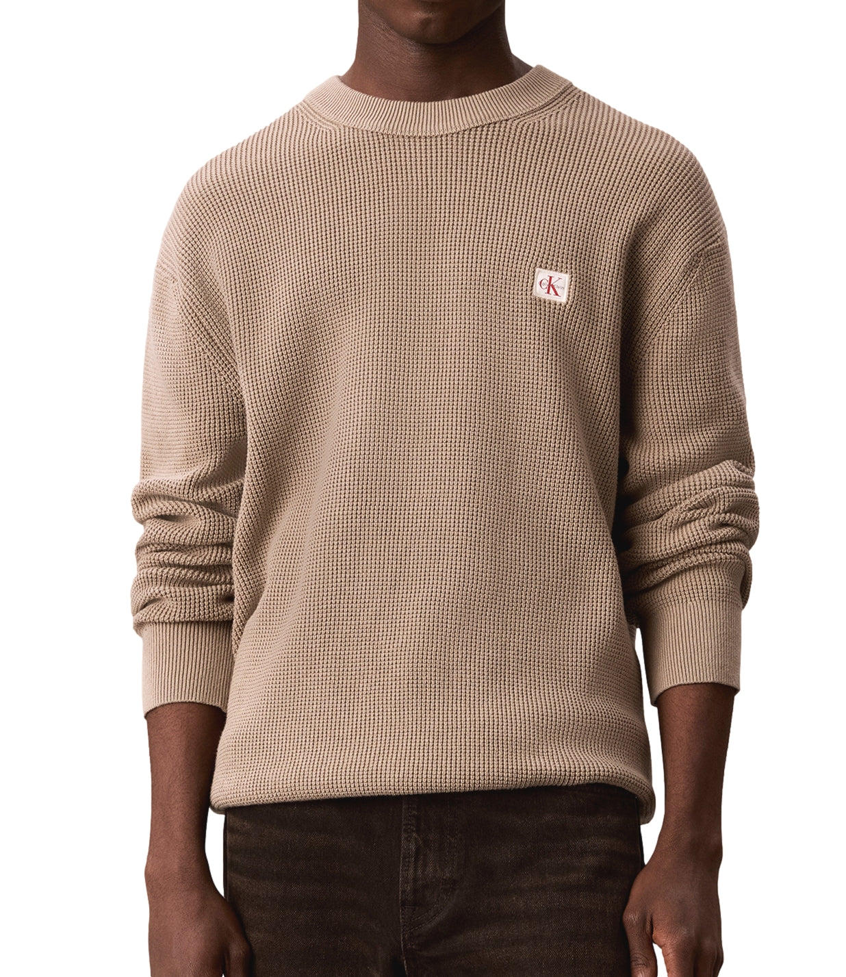 Calvin Klein Pullover da Uomo - Roasted Cashew - Lv04rh326g