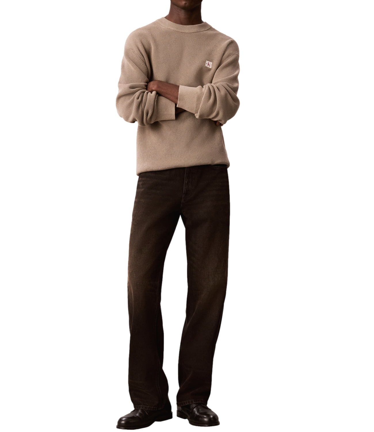 Calvin Klein Pullover da Uomo - Roasted Cashew - Lv04rh326g