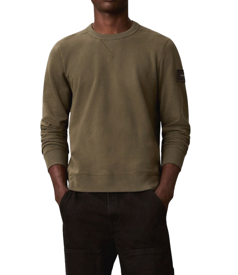 Calvin Klein Felpa da Uomo - Olive Night - Lv04rj200g