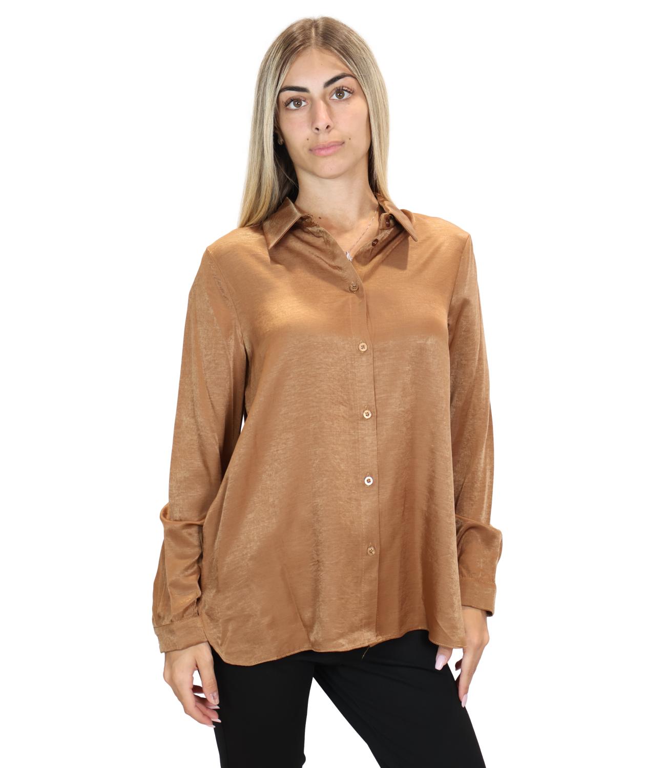 Dixie Camicia da Donna - Tabacco - C027b033