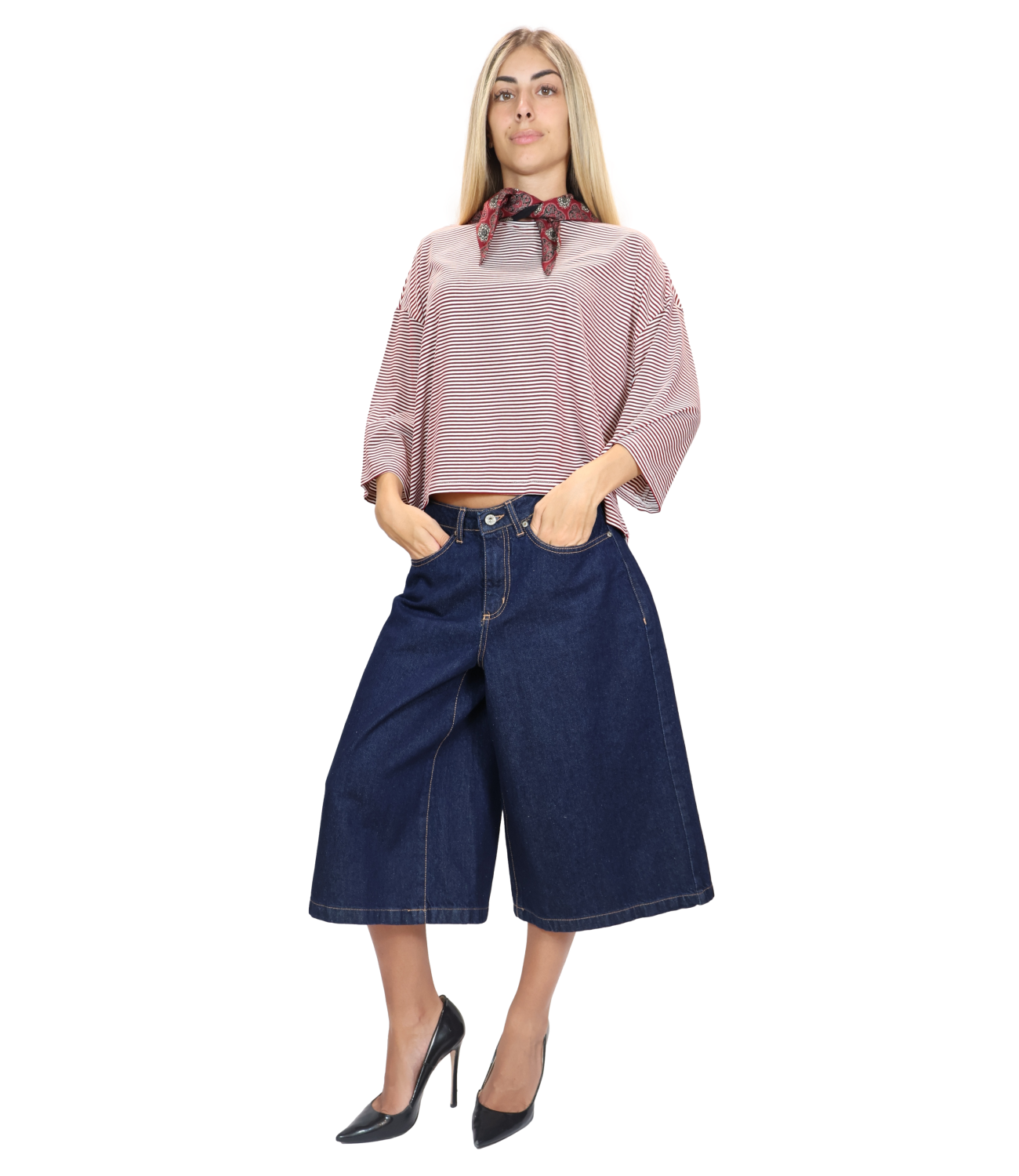 Dixie Bermuda da Donna - Denim - D881b015
