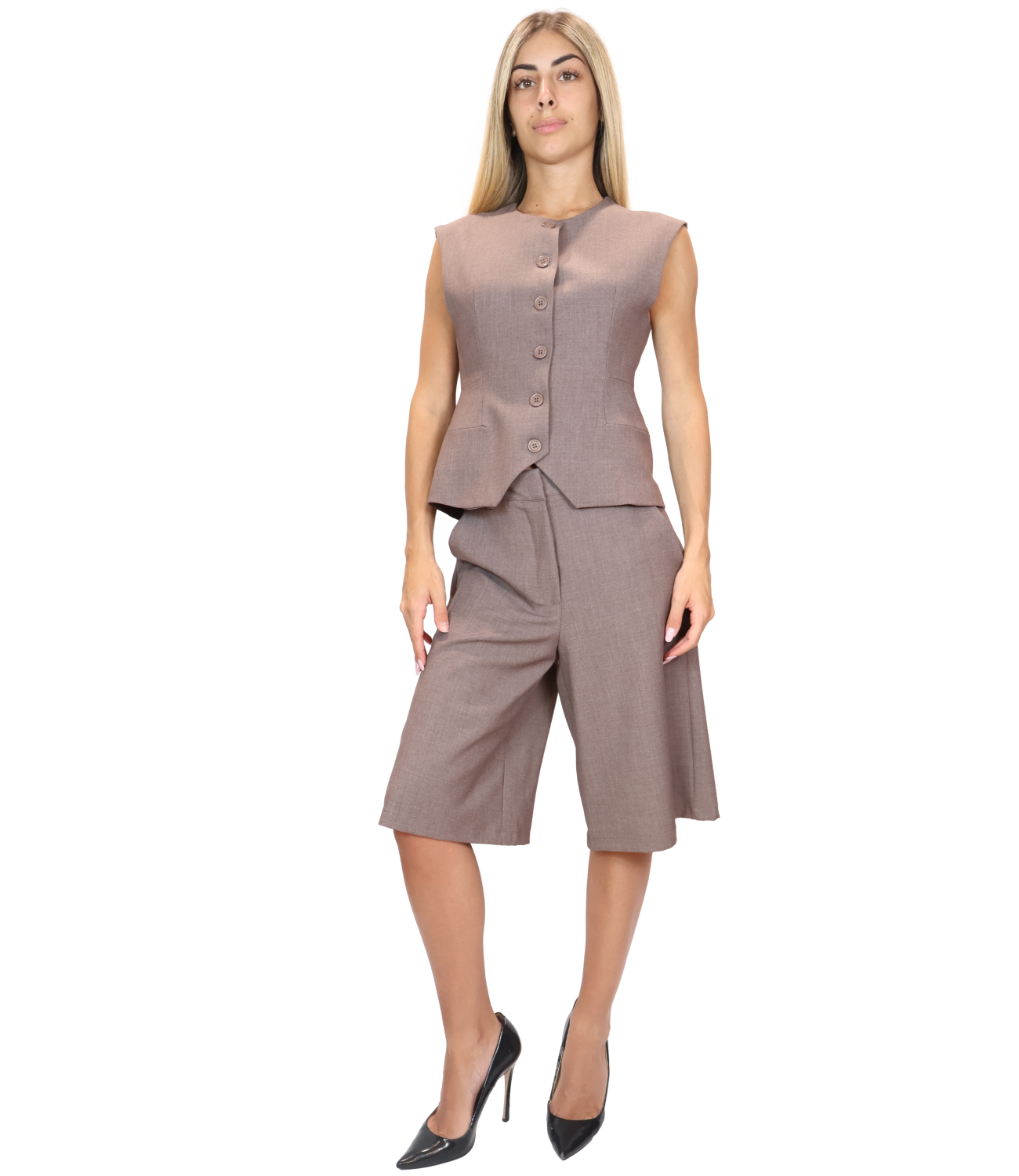 Dixie Gilet da Donna - Nocciola - Lal1yic