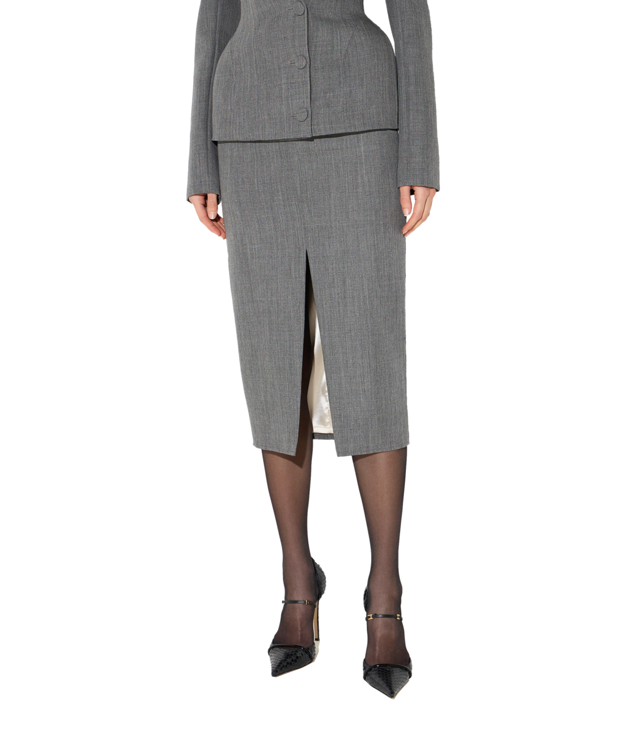 Elisabetta Franchi Gonna da Donna - Grigio Melange - Go25467e2