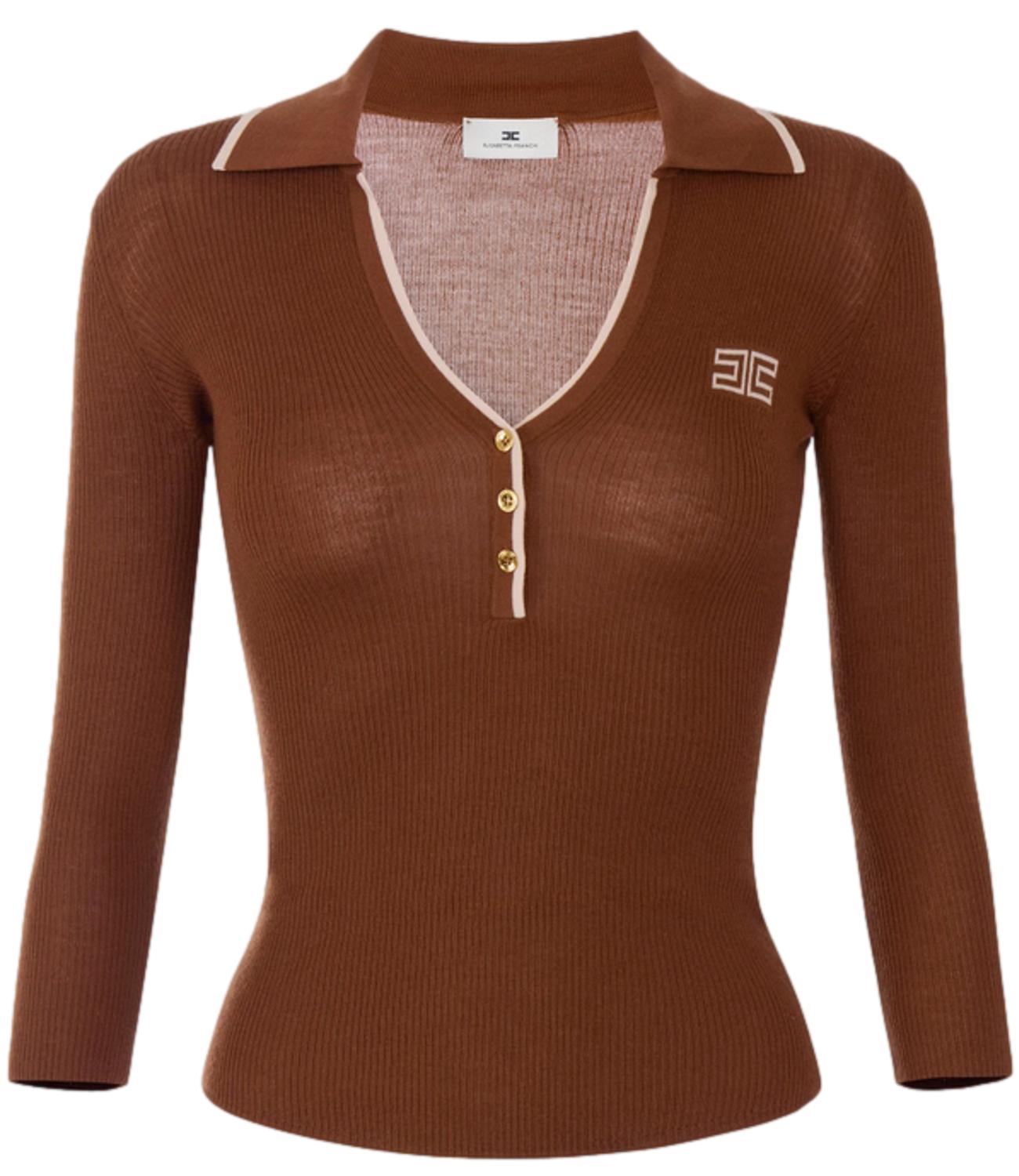 Elisabetta Franchi Maglia da Donna - Sigaro/nude - Mk17b66e2