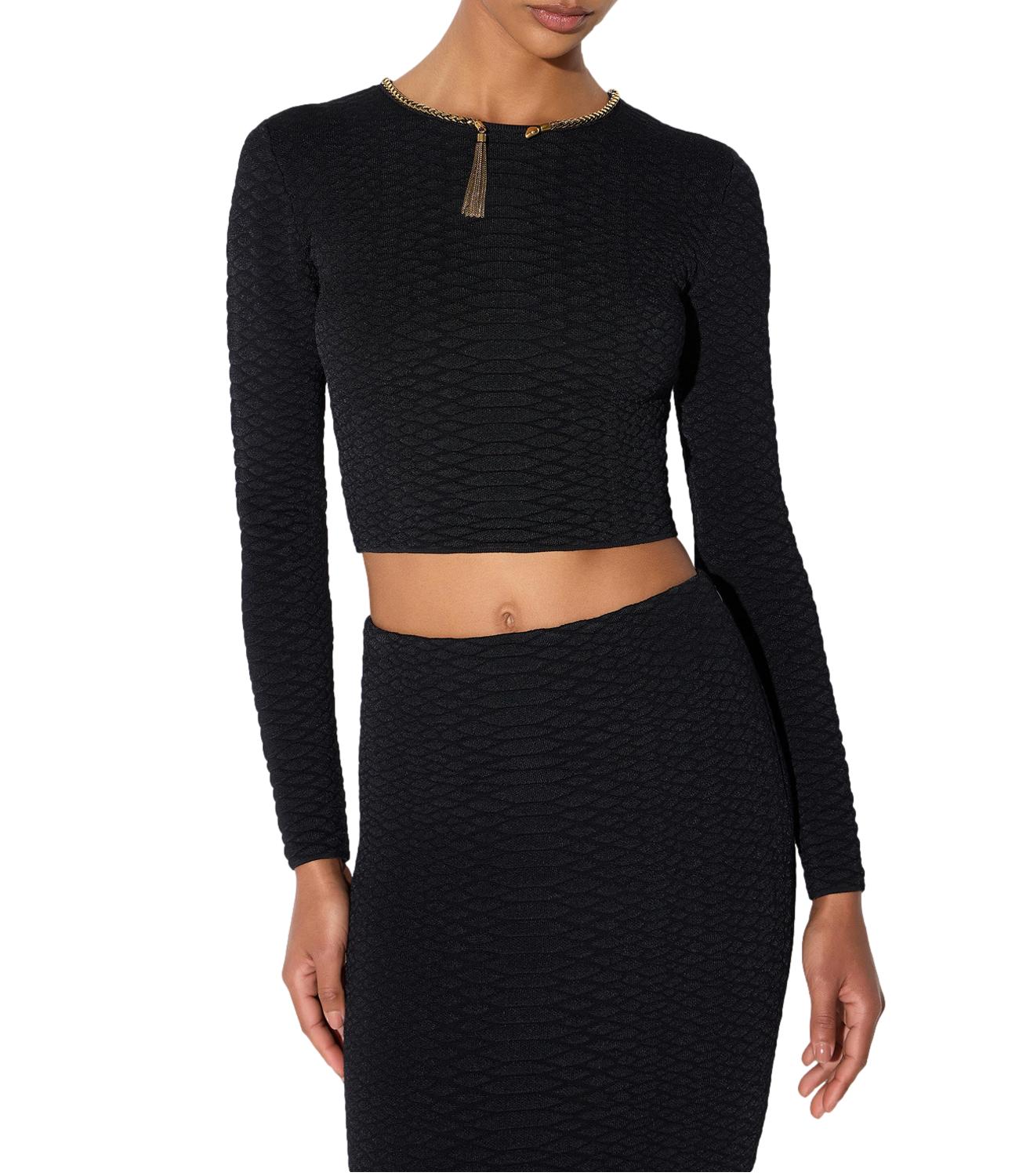 EF Maglia mancia lunga nero donna