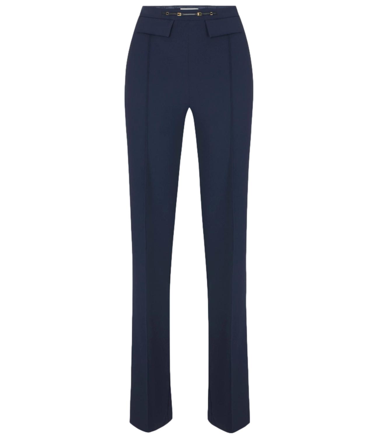 Elisabetta Franchi Pantalone da Donna - Blu Notte - Pa19666e2