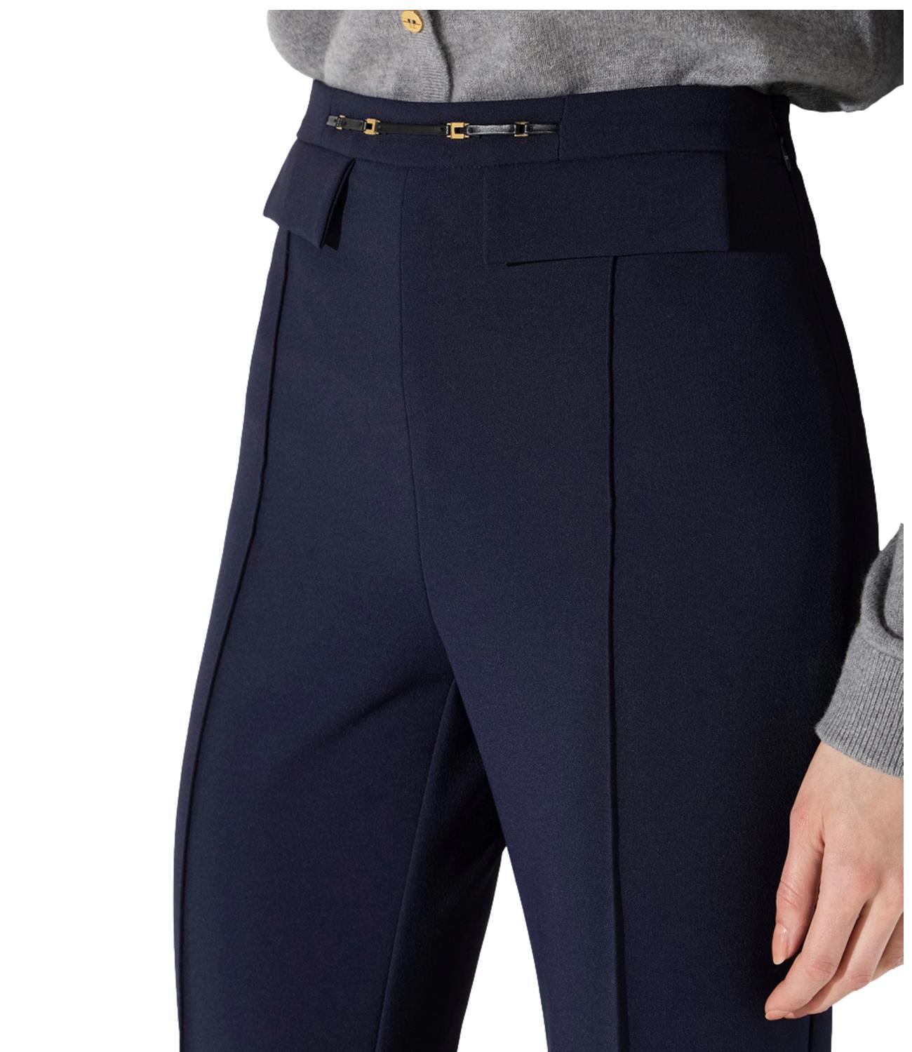 Elisabetta Franchi Pantalone da Donna - Blu Notte - Pa19666e2