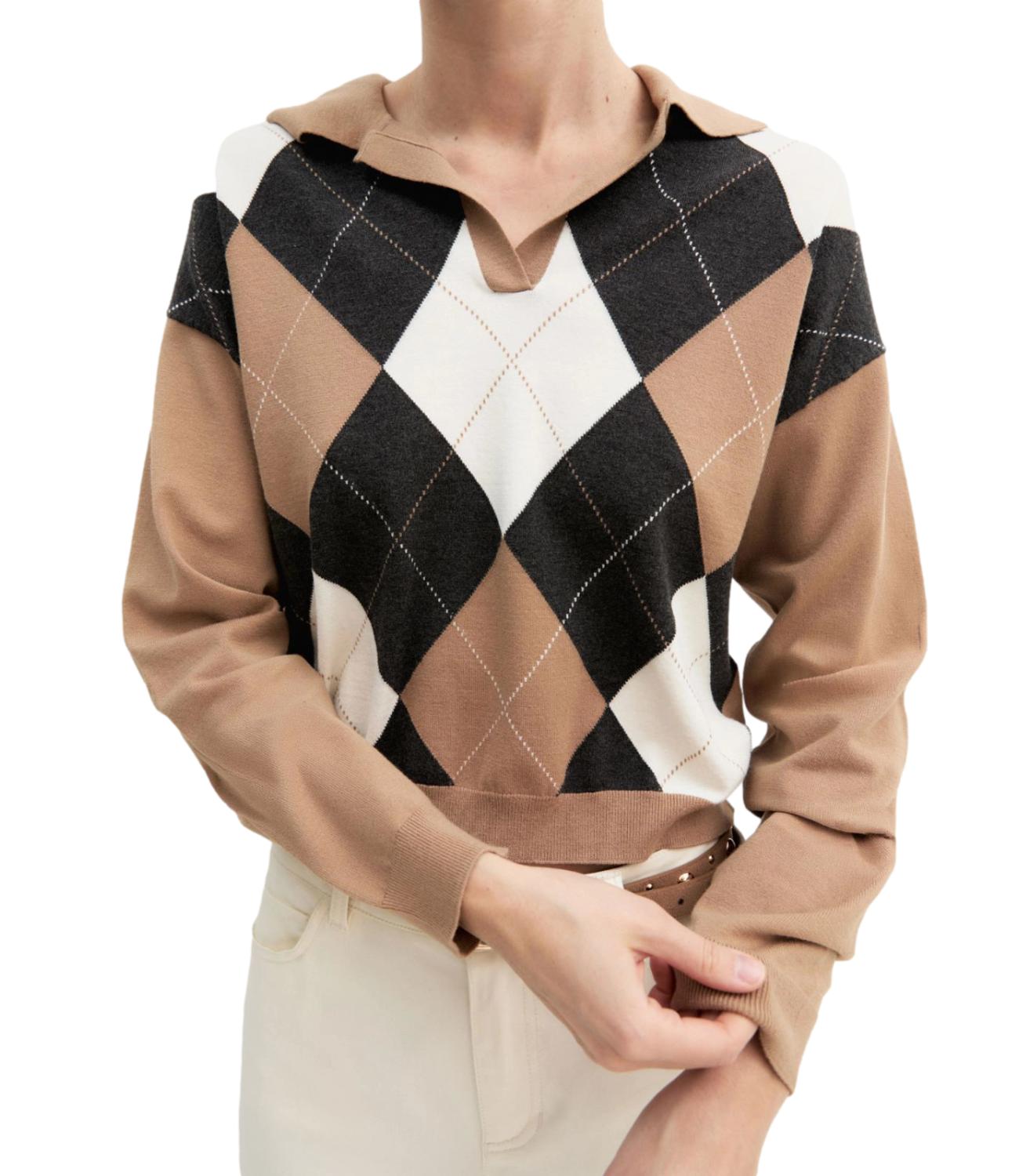 Emme Marella Maglia da Donna - Cammello - 2625366121200