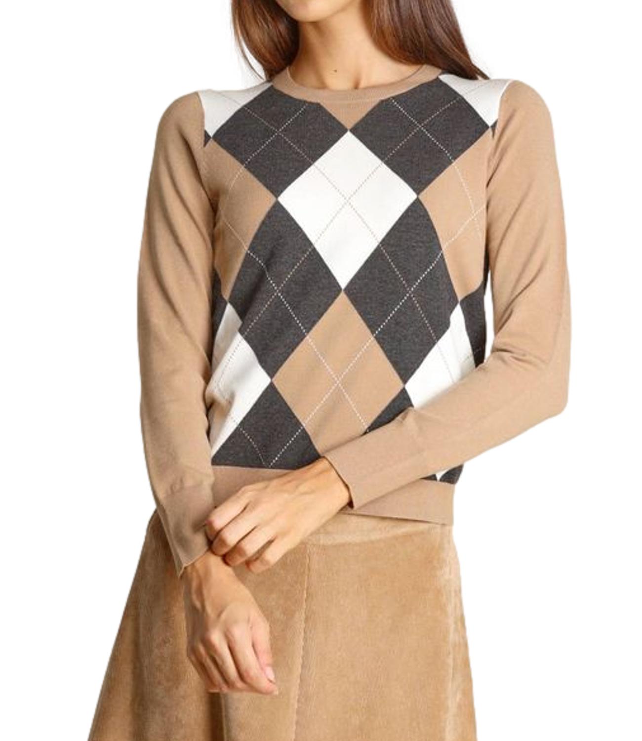 Emme Marella Maglia da Donna - Cammello - 2625366131200