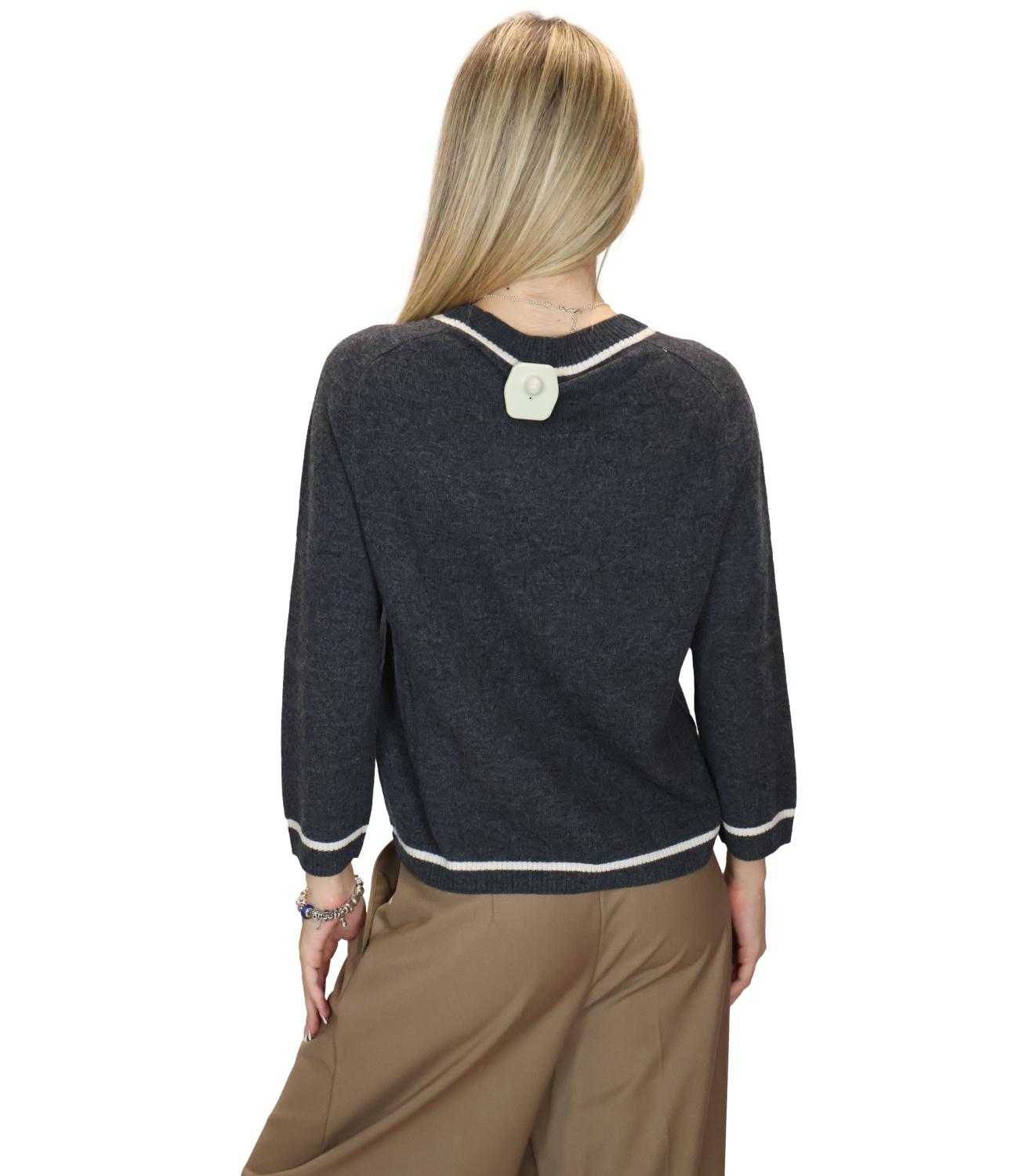 Emme Marella Maglia da Donna - Grigio Scuro Melange - 2625366241200